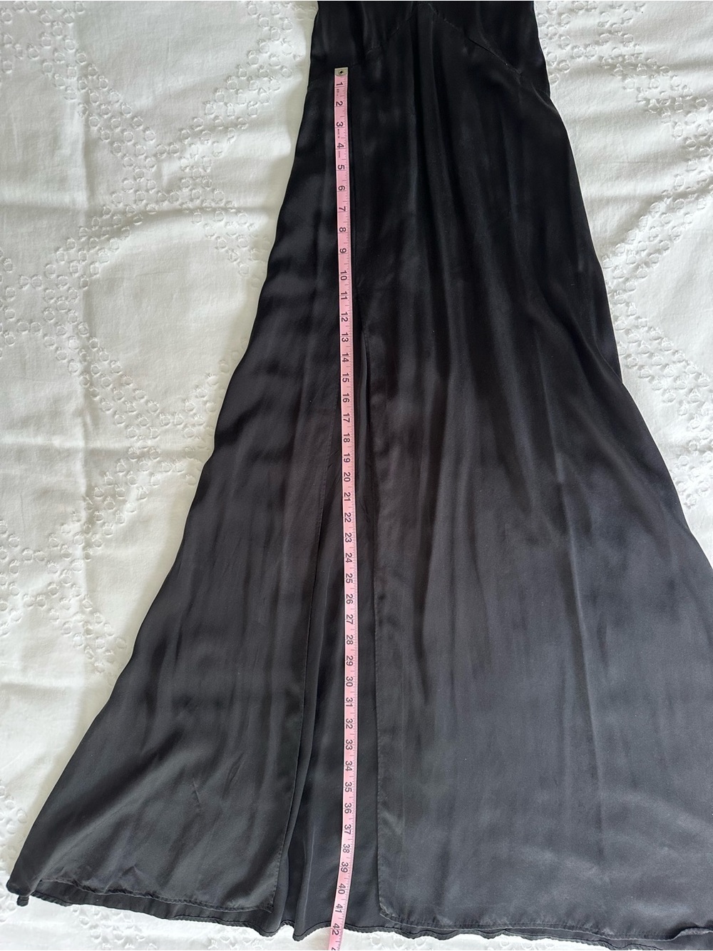 Reformation Black 100% Silk Slip Dress Long with Side Thigh Slit - Picture 5 of 11
